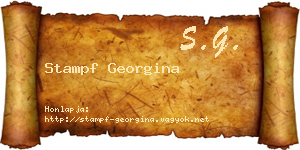 Stampf Georgina névjegykártya